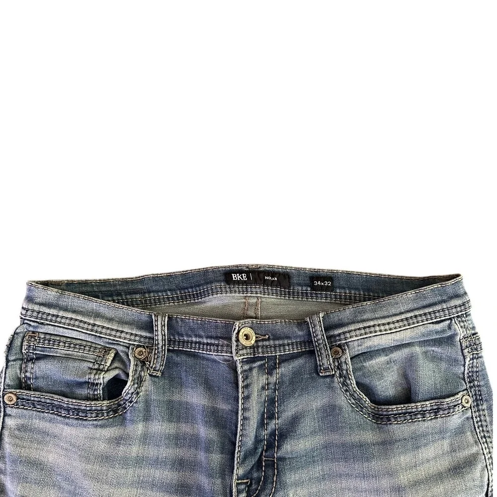 BKE Medium Wash Blue Stretch Nolan Straight Leg Jeans Men's 34x32